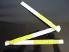 2M WOODEN FOLDING RULE YELLOW and WHITE METRIC/INCH