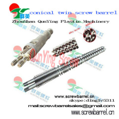 twin conical double screw barrel for injection molding machine