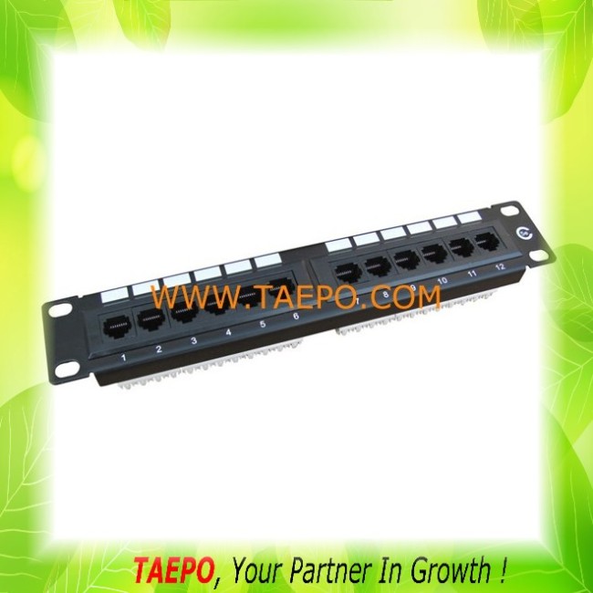 CAT5E 12-port 101U wall mounted patch panel with bracket