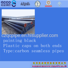 API 5L X42 painting black carbon seamless pipes