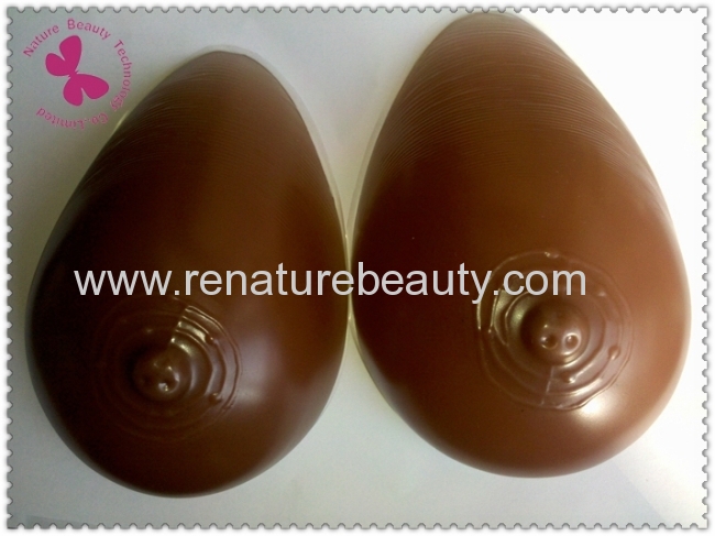 Silicone breast form with dark color,Black breast for African