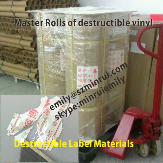 Manufacturer of Ultra Destructible Vinyl Materials From China 100x70cm In Sheets or Custom,Destructible Label Papers