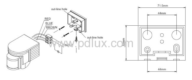 HF Infrared motion sensor