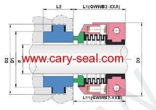 Multi-Spring mechanical seal WB2