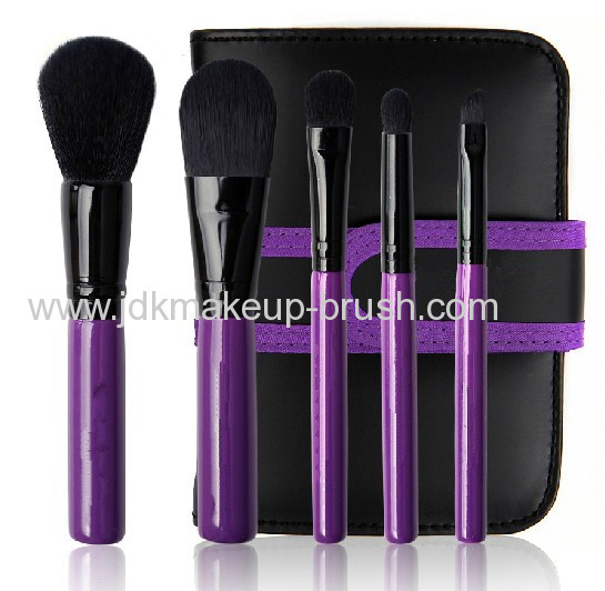 Customized cheap cosmetic brush set,5pcs pro makeup brush set,free sample