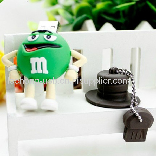 Eco-friendly material soft pvc cartoon figure Gift usb flash drive