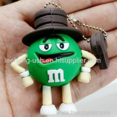 Eco-friendly material soft pvc cartoon figure Gift usb flash drive