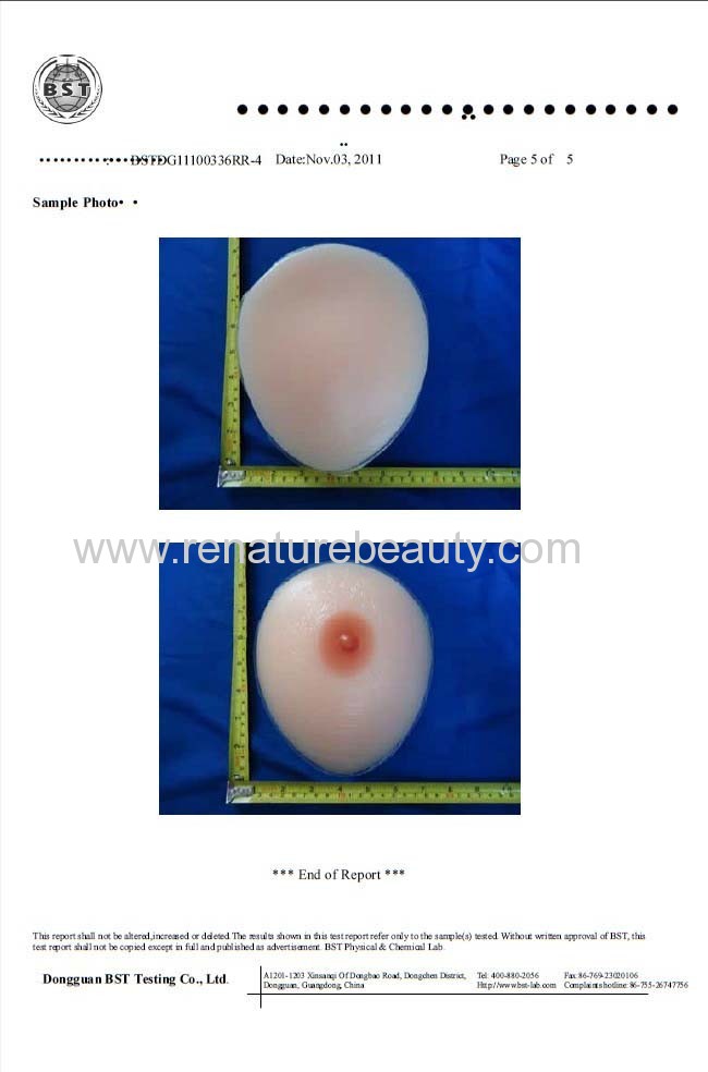 Realistic looking CE certificated silicone breast form for men