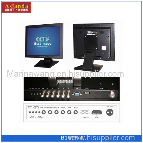 BNC, VGA, HDMI input CCTV LCD monitor