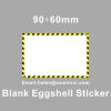 Yellow Border Blank Eggshell Arts Sticker For Warning One Time Use Tags