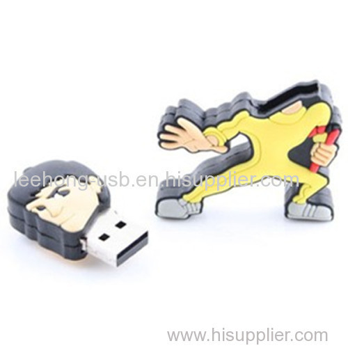 2D design soft pvc Novelty gift usb flash drive