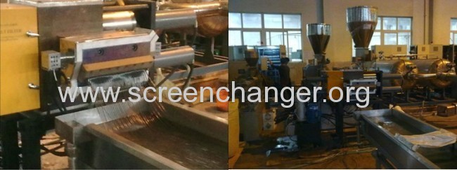 DHZX back flush continuous screen changer for plastic recycling machine