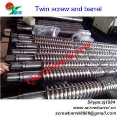 Bimetallic twin screw barrel for conical twin screw barrel double extruder machine