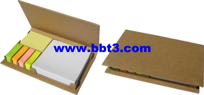 New recycle paper box with sticky notes for promotion