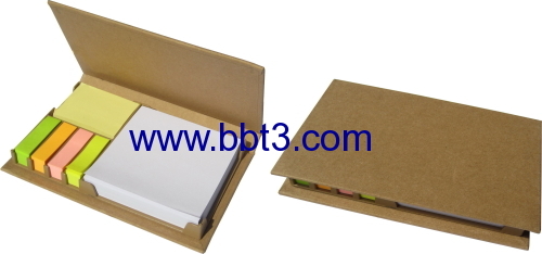 New recycle paper box with sticky notes for promotion