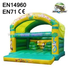 Green Zoo Inflatable Jumping Castle