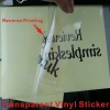 Waterproof Transparent Vinyl Label Sticker With Reverse Printing For Window