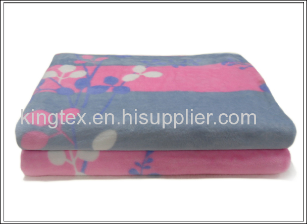 Stock printed coral fleece blanket 240-300gsm with good price