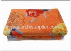 Stock printed coral fleece blanket with good price and big qty