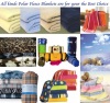 Stock solid and printed polar fleece blankets 50*60&quot;
