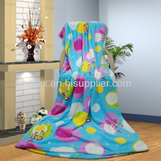 100% polyester printed solid and soft flannel fleece blanket