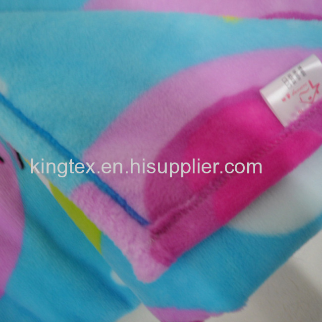 100% polyester printed solid and soft flannel fleece blanket