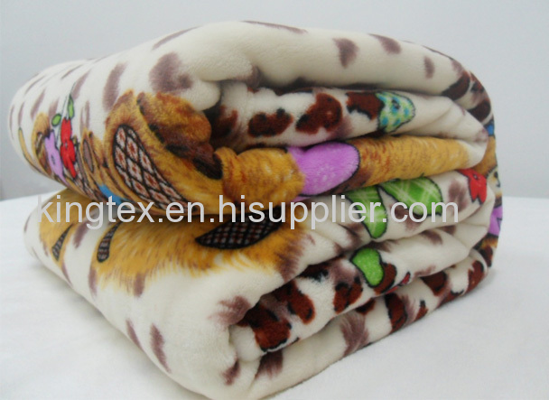 stock softprinted and flannel fleece blanket 280-320gsm