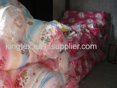 Stock printed flannel fabric 280-320gsm big rolls fabric