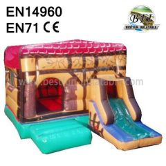 Beautiful House Inflatable Slide Jumper Combo Bouncer