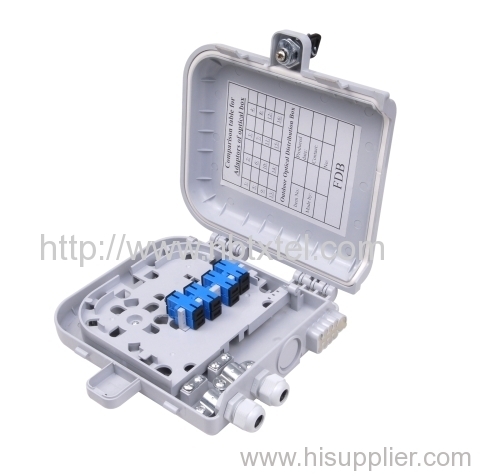 outdoor/indoor FTTH Fiber optic plastic Distribution box 8core waterproof IP55 PC/ABS