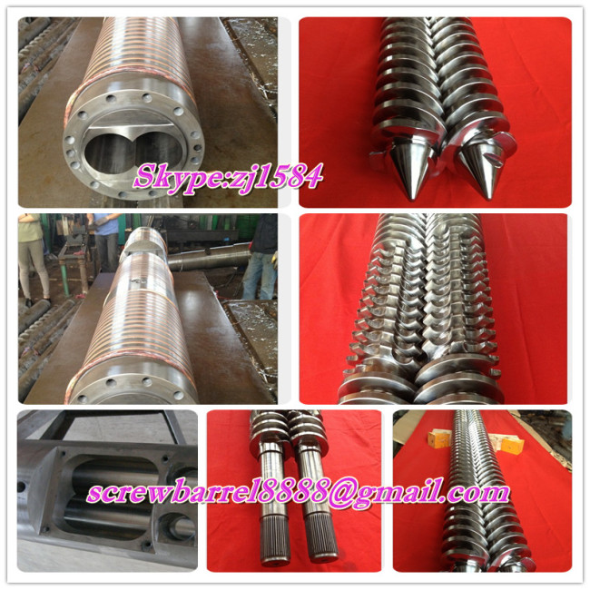conical parallel twin screw barrel for extruder machines