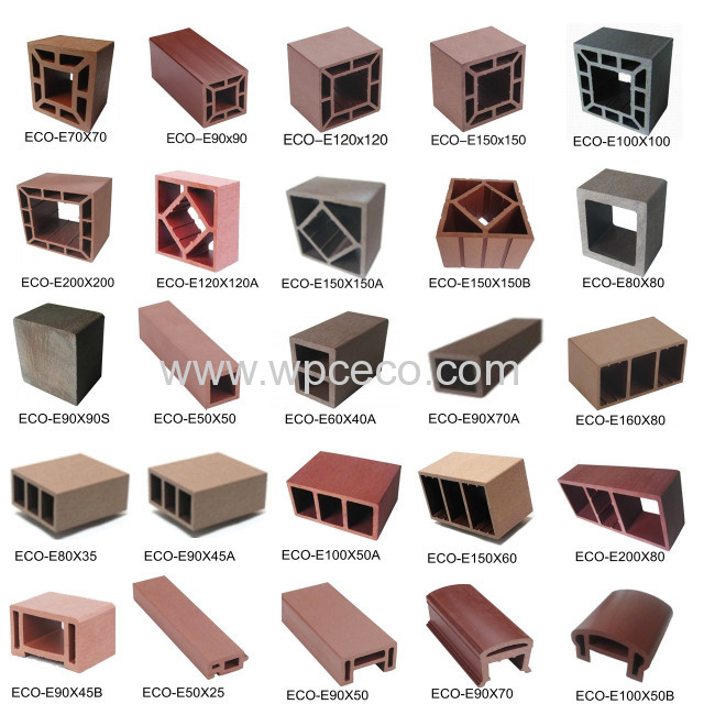 Waterproofing,anti-slip wood plastic composite decking,keel,WPC Square column