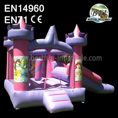 Pink Inflatable Princess Bouncer Combo