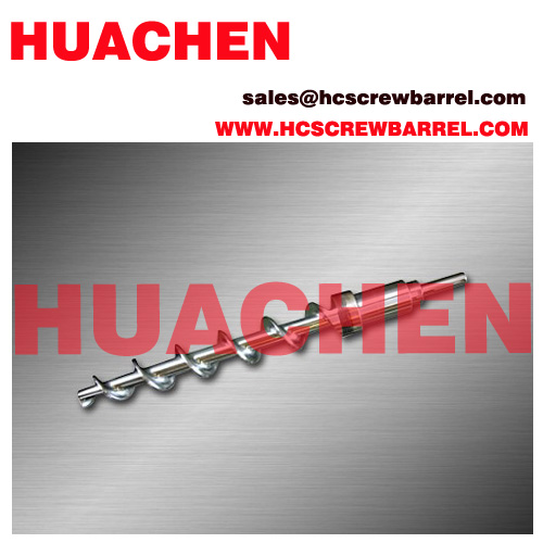 Hot feed screw and barrel for rubber extruder machines