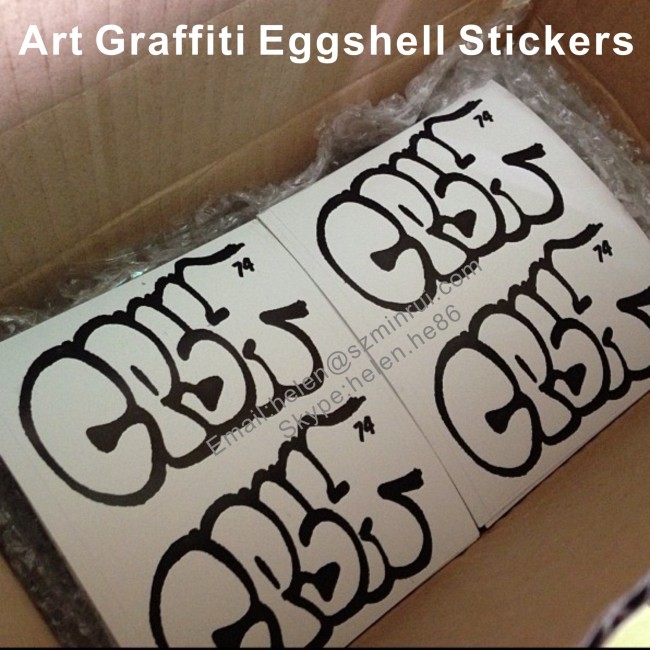 Ultra Destructible Vinyl Eggshell Sticker Label,Egg Shell Hard Sticker Permanent Adhesive For One Time Use