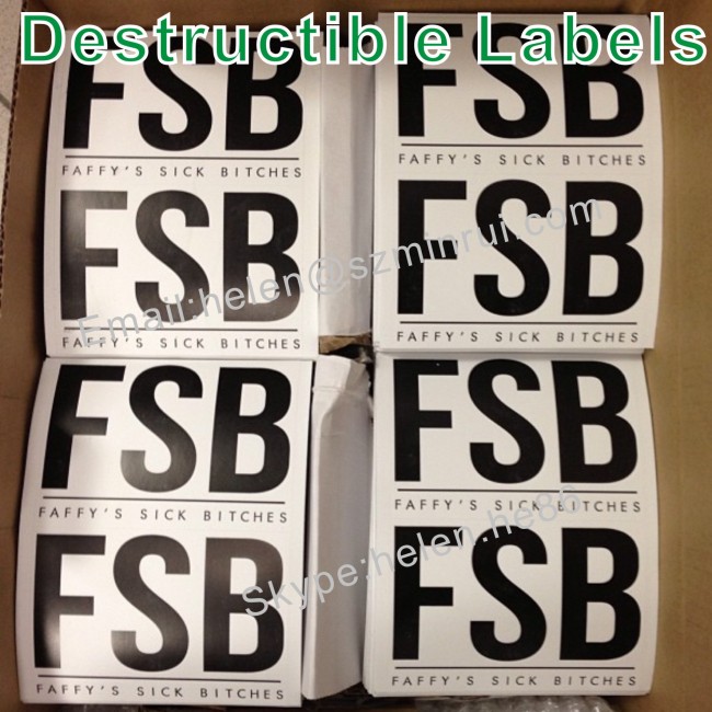 Ultra Destructible Vinyl Eggshell Sticker Label,Egg Shell Hard Sticker Permanent Adhesive For One Time Use