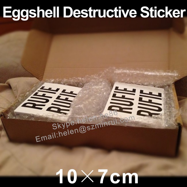 Ultra Destructible Vinyl Eggshell Sticker Label,Egg Shell Hard Sticker Permanent Adhesive For One Time Use