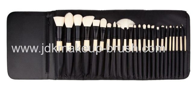24pcs Professional Cosmetic Brushes Bamboo handle with Magnet pouch