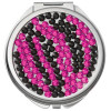 Hot pink&Black Crystal Rhinestone Compact Mirror