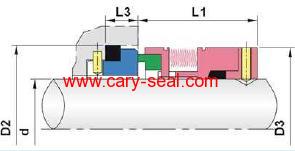 high temperature, Metal Bellows Shaft Seal as Burgmann type MFLGWT80