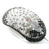 Black Splash Crystal Rhinestone Computer Mouse