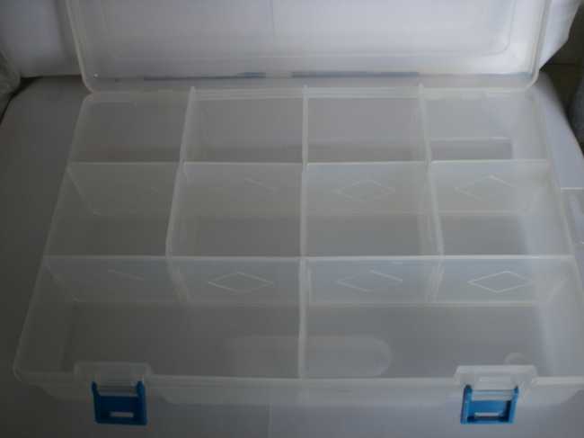 Grid Plastic Adjustable Jewelry Bead Organizer Box Storage Container Case