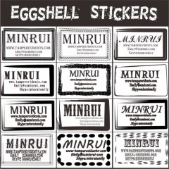 Custom Security Sticker Eggshell,Destructive Vinyl Sticker,Blank Big Size Egg Shell Stickers with Frames