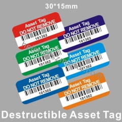 Security Ultra Destructible Vinyl Tracing Asset Tag Do Not Remove Barcode Assets ID Labels