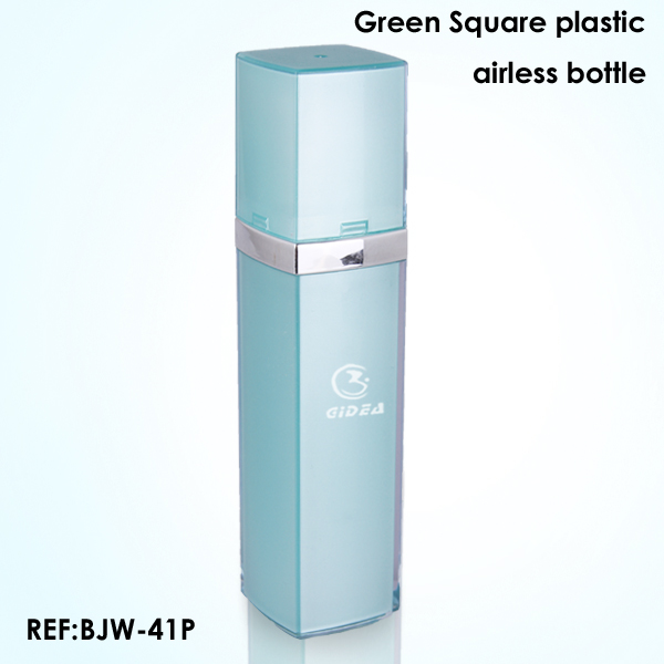 15ml 30ml 50ml green square airless pump bottles