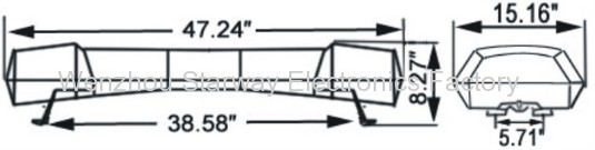  LED Lightbar with Sirenfor Police fire and Emergecy Vehicle 