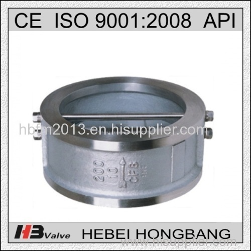 High quality stainless steel check valve wafer butterfly-type check valve