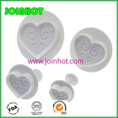 Heart shaped flower Cake Plunger Cutter Cake Decoration Mold 