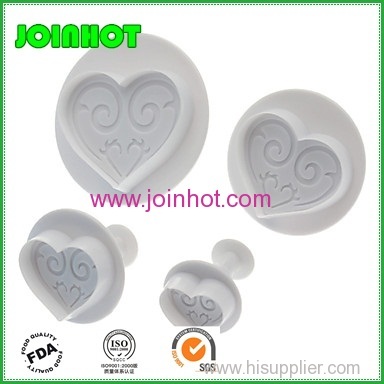 Heart shaped flower Cake Plunger Cutter Cake Decoration Mold