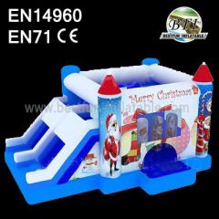 Merry Christmas Santa Inflatable Castle Combo